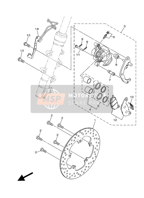 1WDF58030000, Caliper Seal Kit, Yamaha, 2